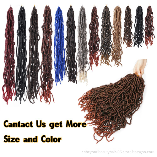 Cheap Synthetic 8 inch Nu Faux afro Locs Crochet hair Distressed  boho colored locs Crochet Soft Faux Locs for black women